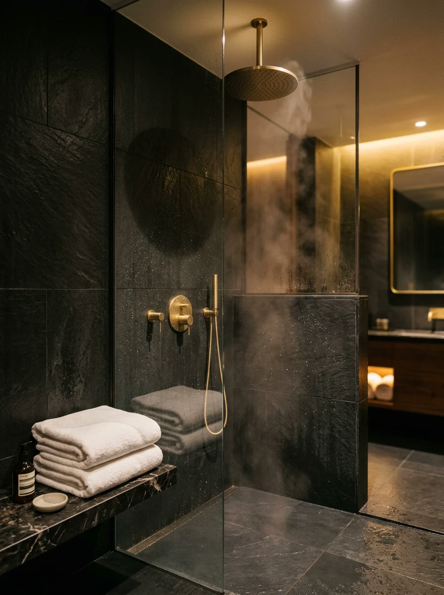 Private rain shower suite included in VIP Experience