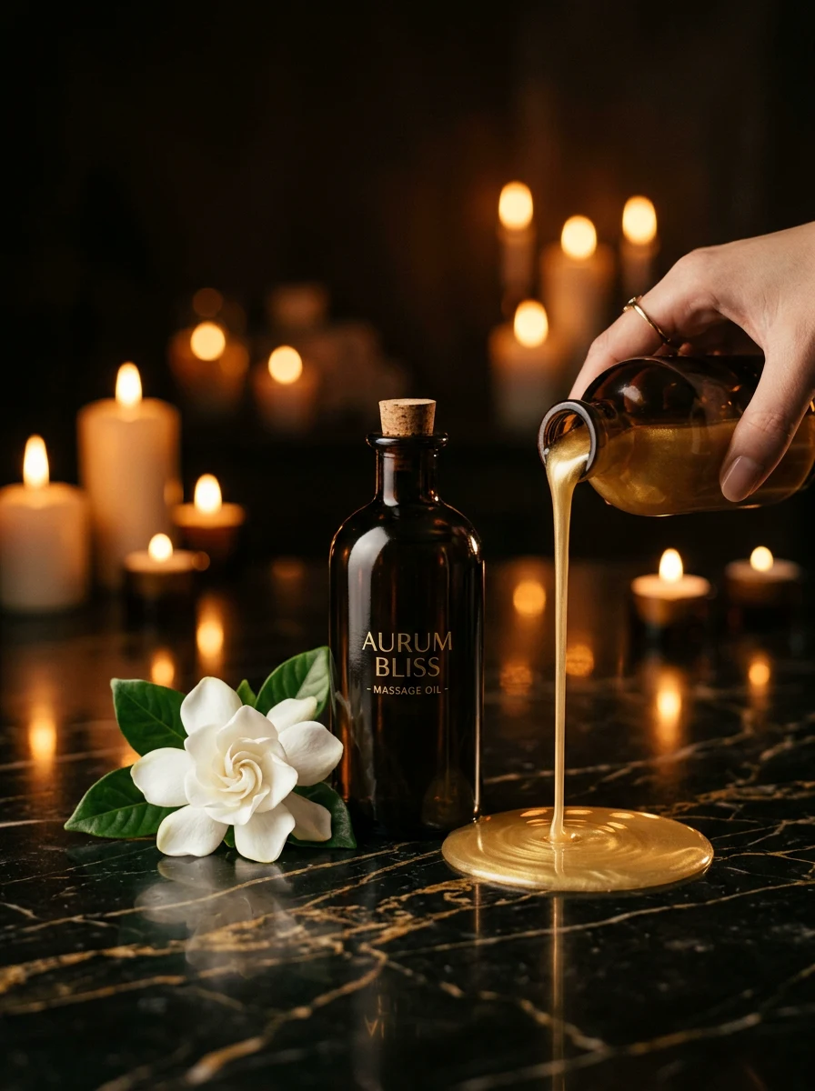 Warm organic massage oils ritual at Marbella Massage Premium